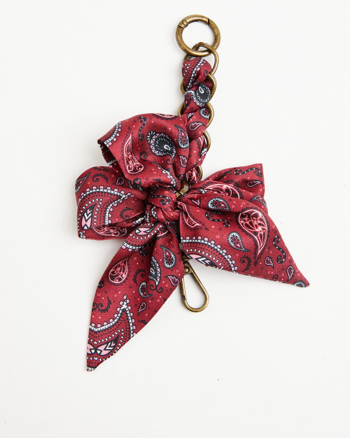 Image #3 - Boot Barn Women's Bandana Bow Bag Charm, Red, hi-res