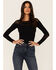 Idyllwind Women's Mallory St. Seamless Long Sleeve Top  , Black, hi-res
