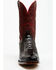 Image #4 - Dan Post Men's 12" Exotic Ostrich Leg Western Boots - Square Toe , Black Cherry, hi-res