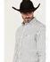 Image #2 - George Strait by Wrangler Plaid Print Long Sleeve Button-Down Stretch Western Shirt, White, hi-res