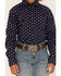 Ariat Boys' Texas Star Flag Print Nosson Classic Long Sleeve Button Down Shirt, Navy, hi-res