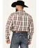 Image #4 - Cowboy Hardware Men's Dutton Plaid Print Long Sleeve Button-Down Western Shirt, Cream, hi-res