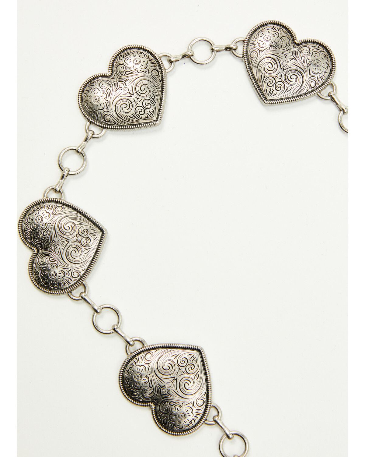 Image #2 - Shyanne Girls' Bryn Heart Concho Belt, Silver, hi-res