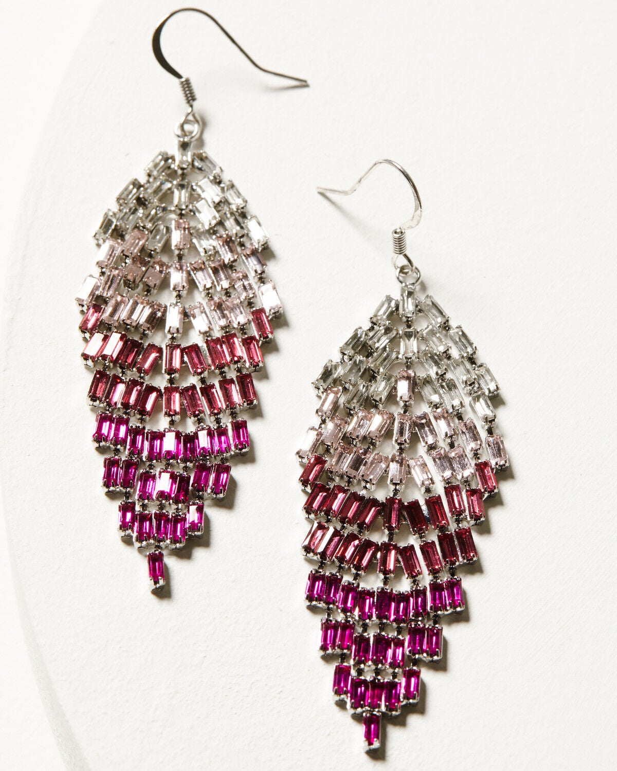 Idyllwind Women's Ombre Cascade Earrings, Fuchsia, hi-res
