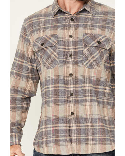 Image #3 - Pendleton Men's Burnside Plaid Print Button-Down Flannel Shirt , Taupe, hi-res