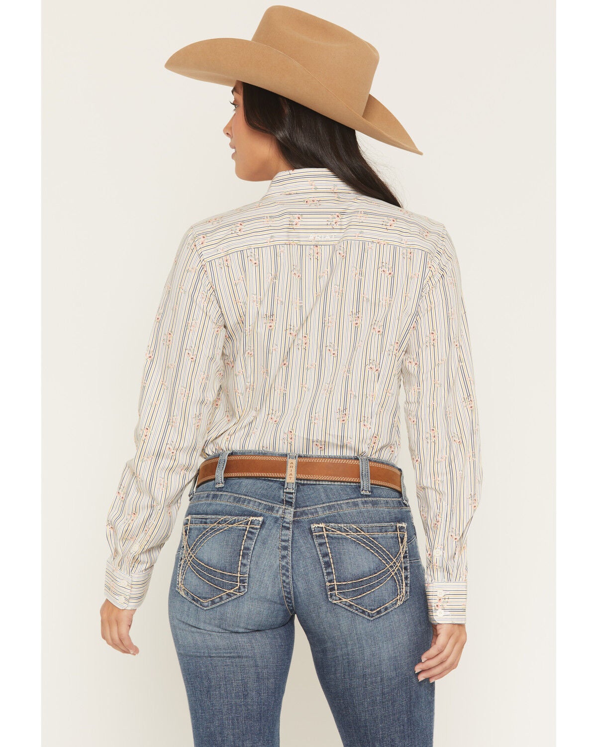 Image #4 - Ariat Women's Kirby Floral Striped Print Long Sleeve Button-Down Stretch Western Shirt, Multi, hi-res