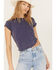 Free People Women's Be My Baby Tee, Blue, hi-res