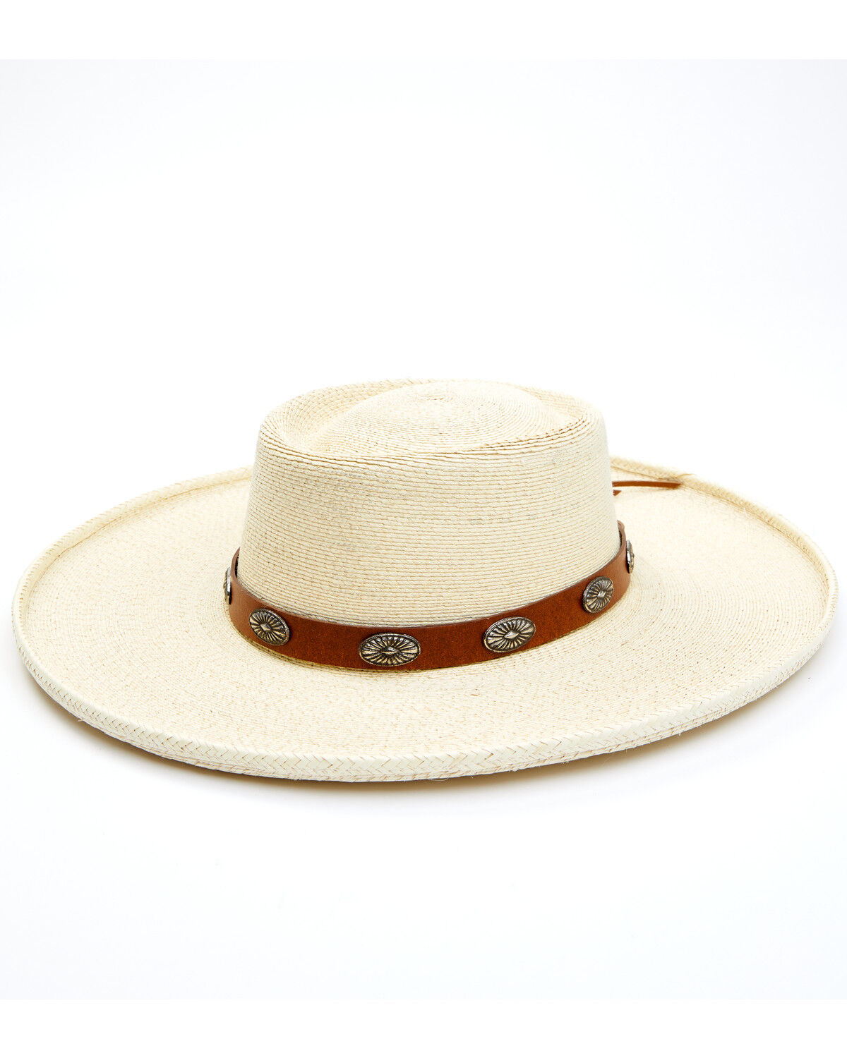 Image #1 - Idyllwind Women's Sunset Rider Palm Leaf Straw Western Hat, Cream, hi-res