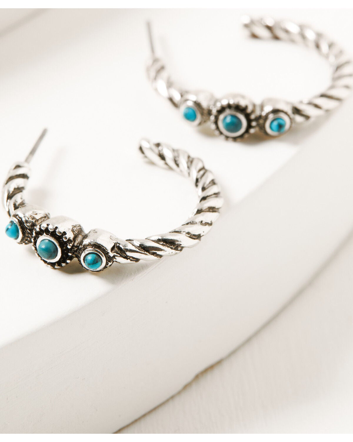 Image #2 - Shyanne Women's American Heritage Concho Hoop Earring Set - 5 Piece, Silver, hi-res
