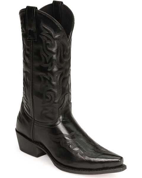 Image #1 - Laredo Men's Hawk Western Boots - Snip Toe, Black, hi-res