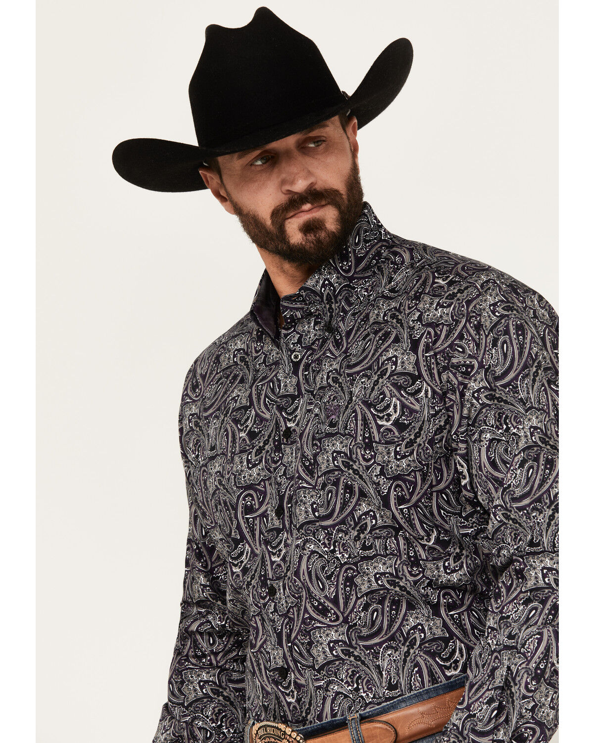 Image #2 - Cinch Men's Paisley Print Long Sleeve Button-Down Western Shirt, , hi-res