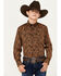 Image #1 - Cinch Boys' Paisley Print Long Sleeve Button Down Western Shirt, Black, hi-res