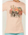 Bohemian Cowgirl Women's Wild & Free Doll Nashville Graphic Tee , Coral, hi-res