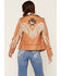 Image #4 - Scully Women's Studded Fringe Cowhide Jacket, Tan, hi-res