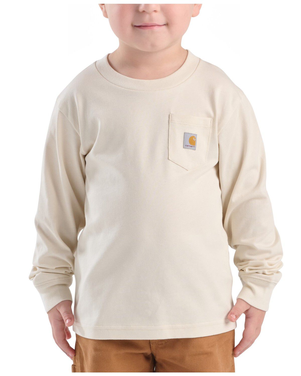 Image #2 - Carhartt Toddler Boys' Dog Long Sleeve Graphic Pocket T-Shirt, Off White, hi-res