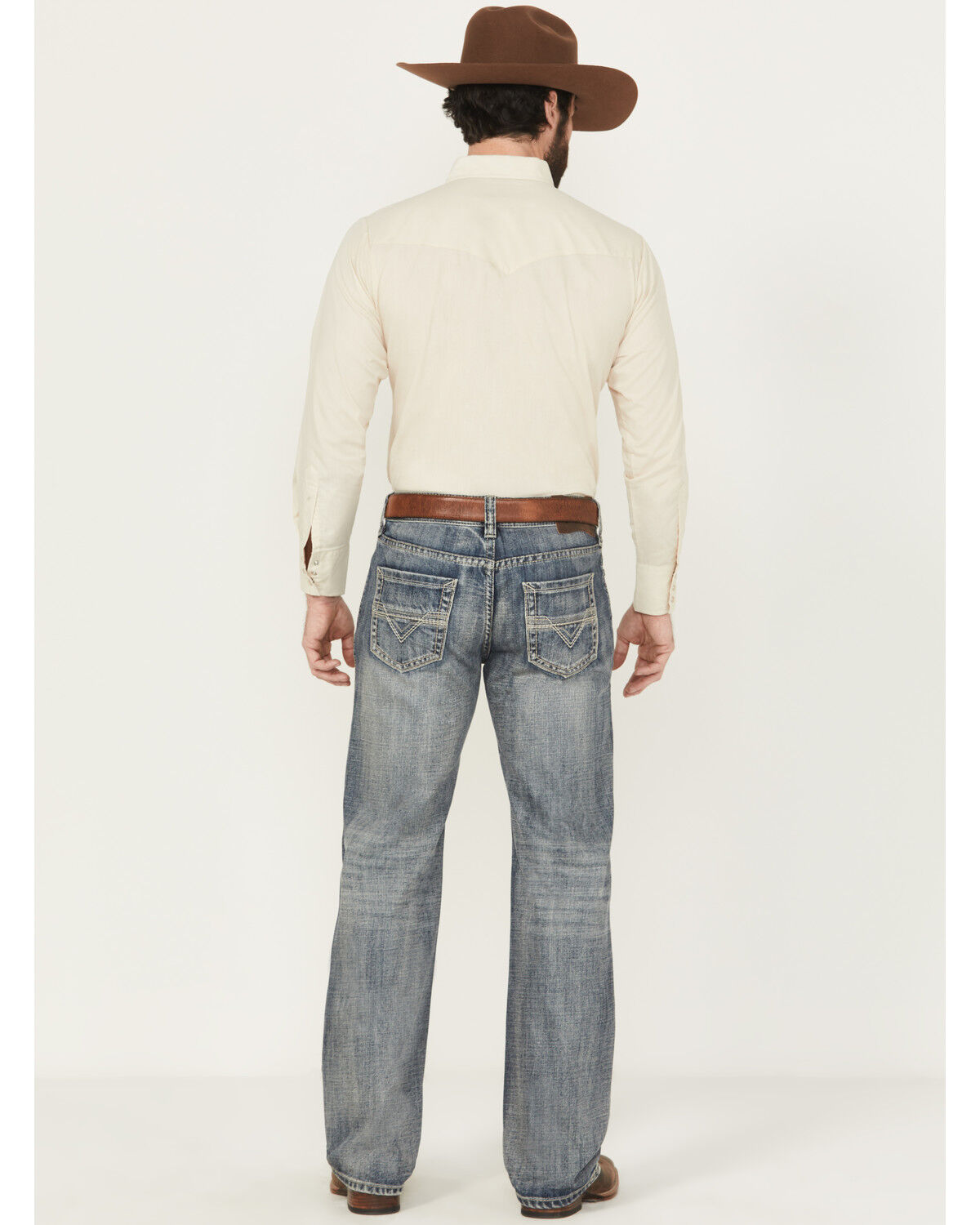 Image #3 - Rock & Roll Denim Men's Double Barrel Medium Wash Straight Denim Jeans, Medium Wash, hi-res