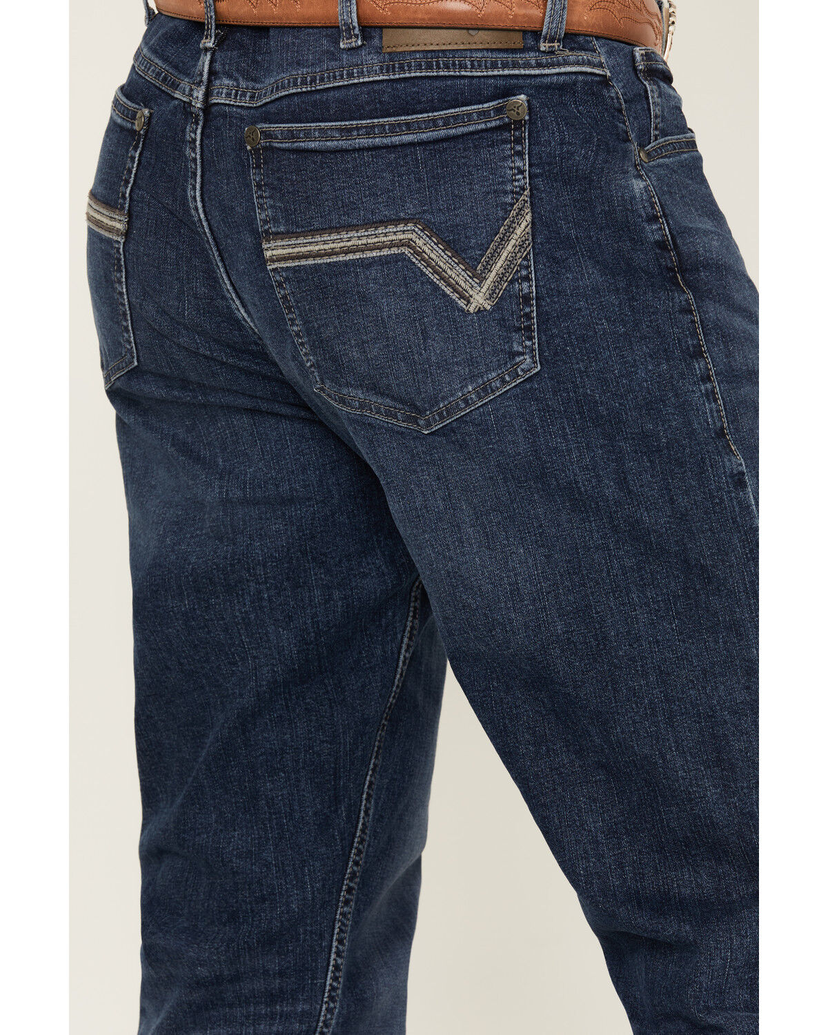 Image #4 - Wrangler 20X Men's Warren Medium Wash Slim Straight Stretch Denim Jeans, Medium Wash, hi-res