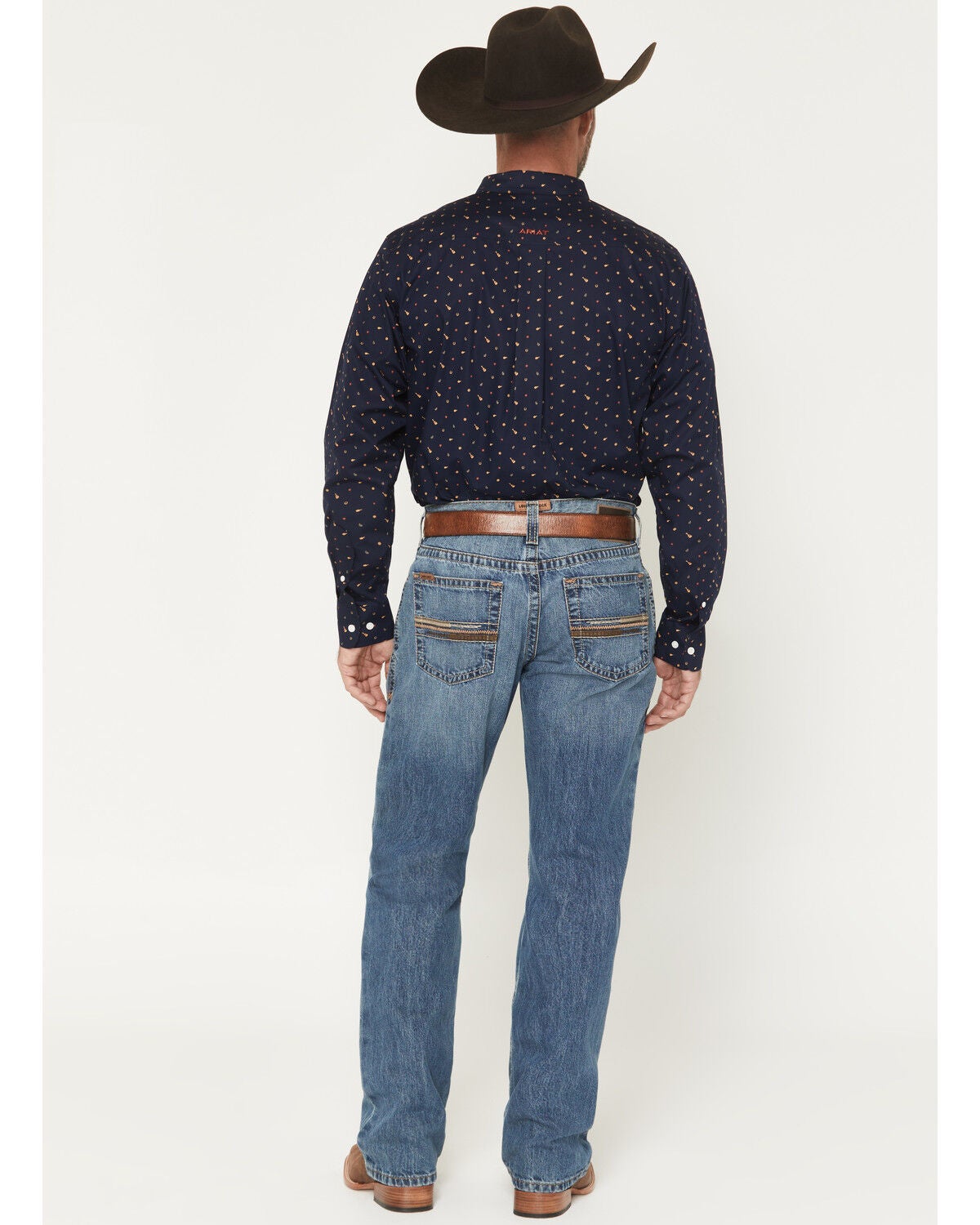Image #3 - Ariat Men's M4 Rogers Medium Wash Relaxed Bootcut Denim Jeans - Big, Medium Wash, hi-res
