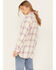 Image #4 - Wrangler Women's Jumbo Plaid Print Long Sleeve Western Snap Shirt, Lavender, hi-res