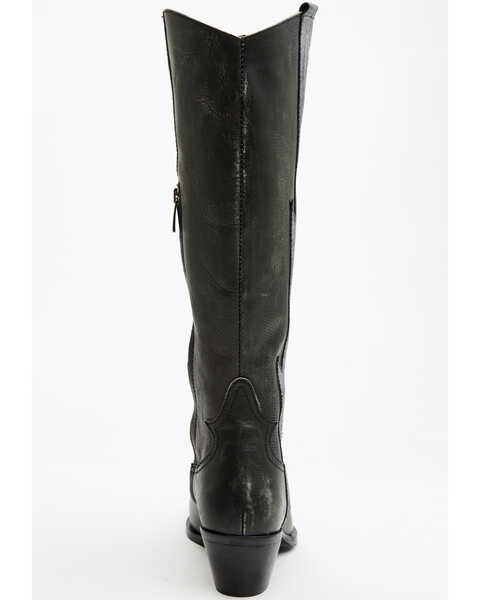 Image #5 - Italian Cowboy Women's Bolt Overlay Tall Western Boots - Snip Toe , Dark Grey, hi-res