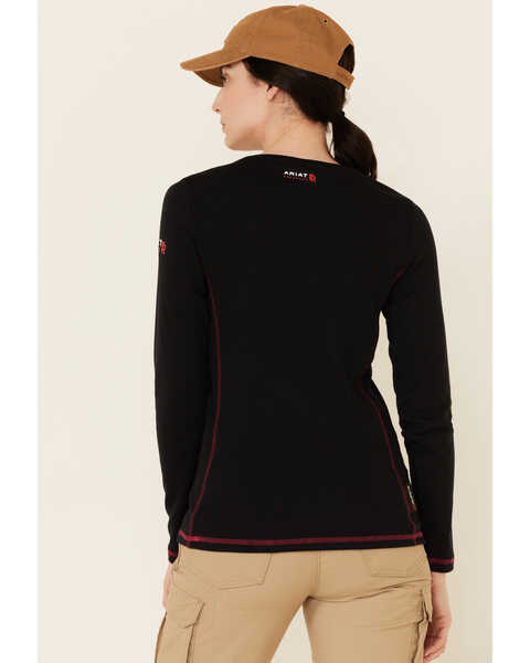 Ariat Women's Flame Resistant Polartec Powerdry Work Shirt, Black, hi-res