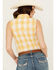 Image #4 - Wrangler Women's Gingham Sleeveless Snap Western Shirt, Yellow, hi-res