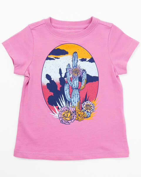 Image #1 - Shyanne Toddler Girls' Desert Scenic Short Sleeve Graphic Tee, Grape, hi-res
