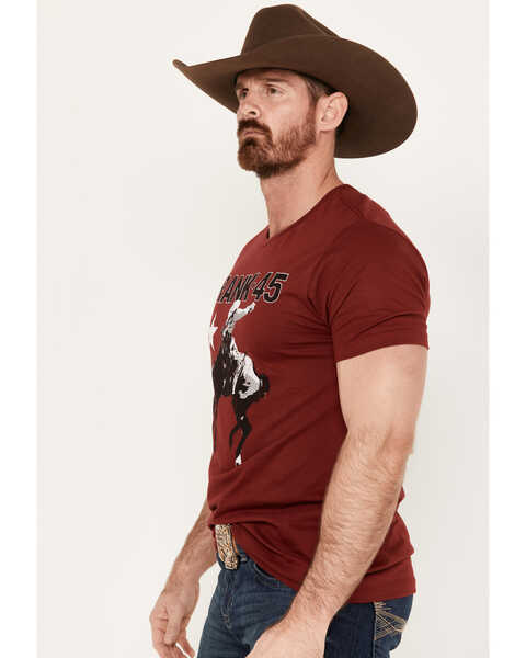 Image #2 - RANK 45® Men's Bucking Star Short Sleeve Graphic T-Shirt, Cherry, hi-res