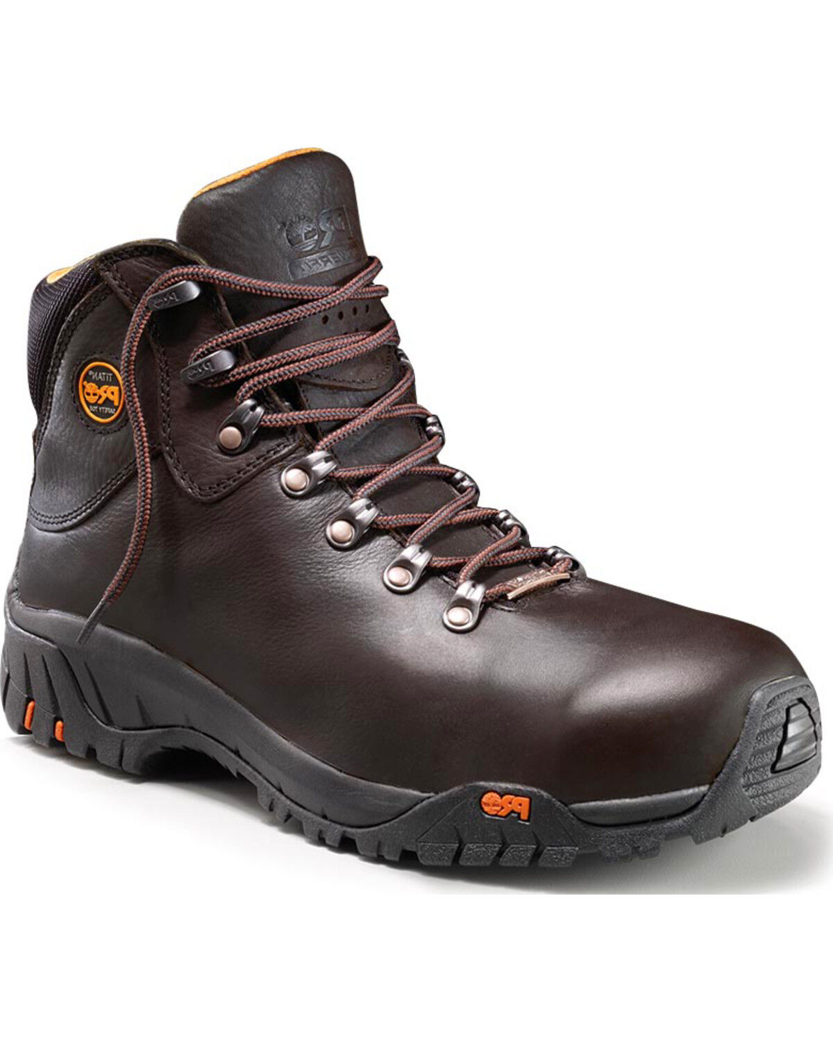 Image #1 - Timberland PRO Men's TiTAN Waterproof Trekker EH Work Boots - Alloy Toe, Dark Brown, hi-res