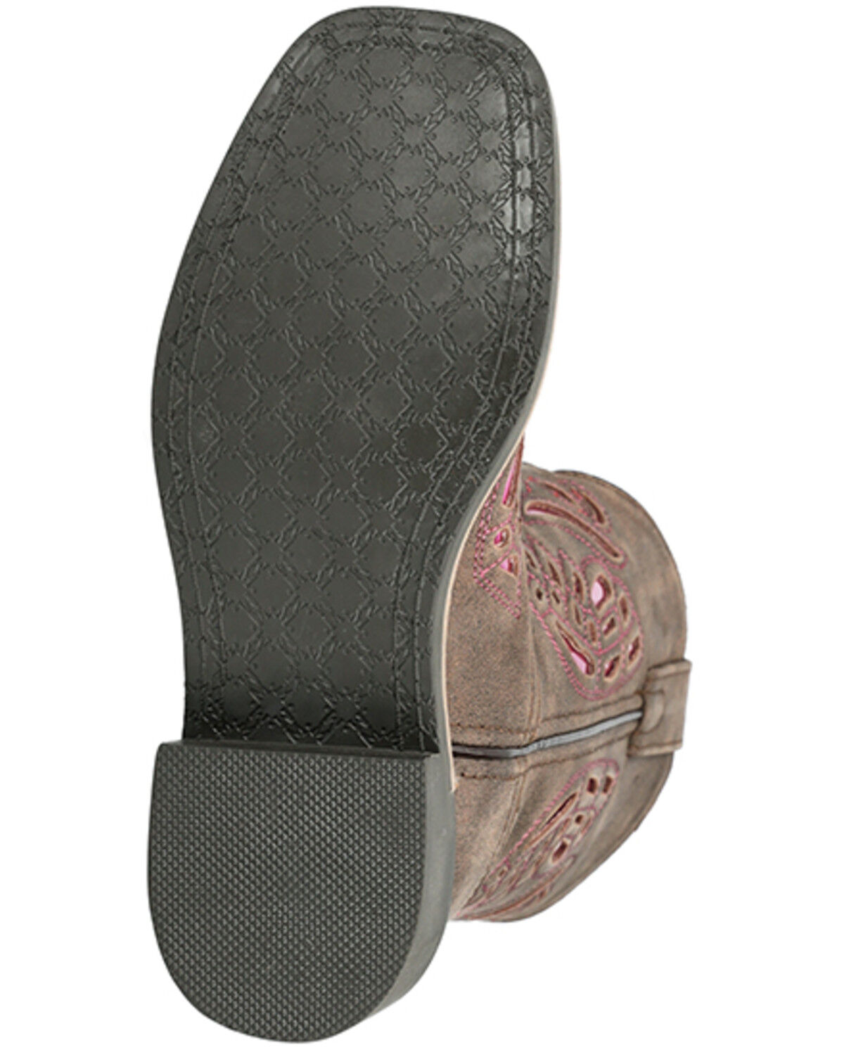 Image #7 - Smoky Mountain Little Girls' Trixie Western Boots - Broad Square Toe, Brown, hi-res