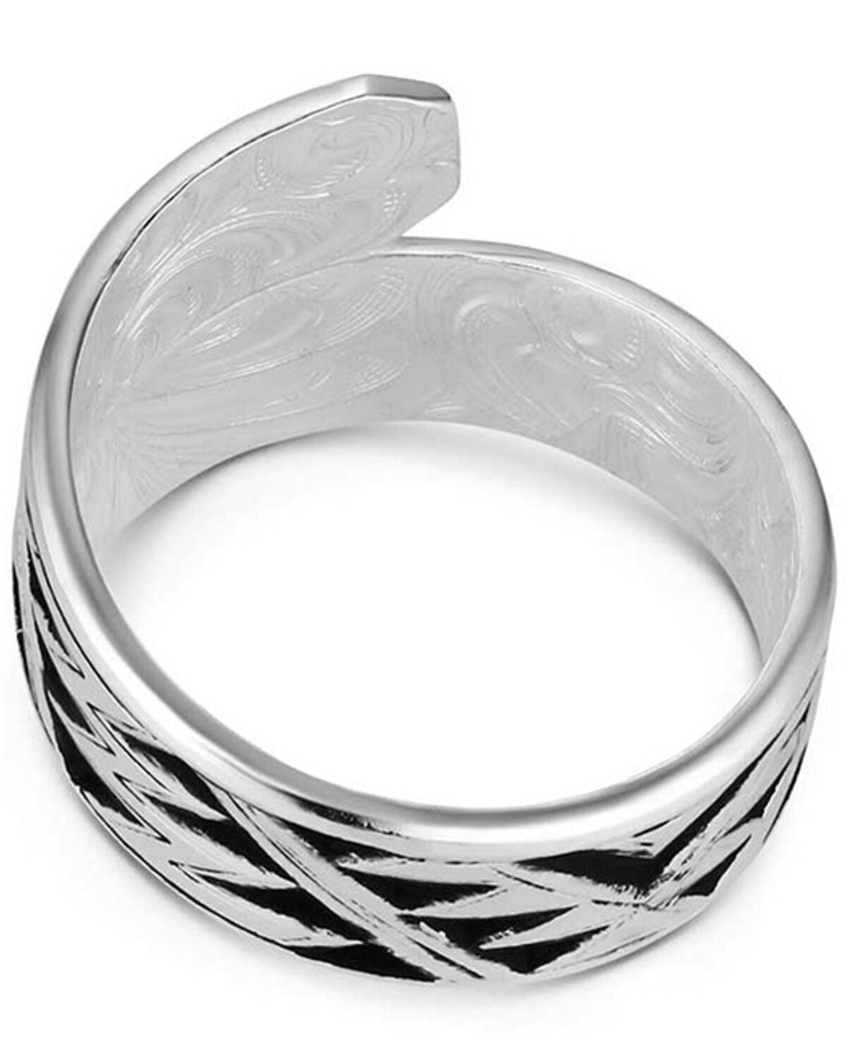 Montana Silversmiths Women's Southwestern Wrap Ring, Silver