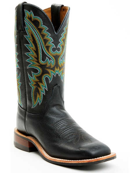 Justin Women's Shay Performance Western Boots - Broad Square Toe , Black, hi-res