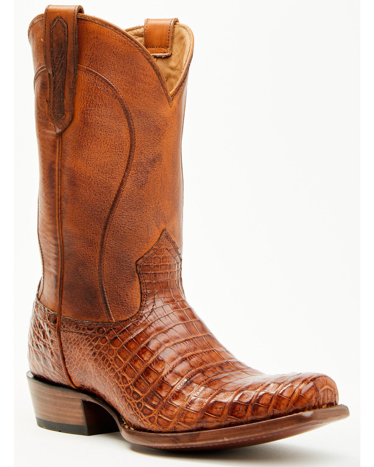 Cody James Black 1978&reg; Men's Mason Exotic Caiman Belly Western Boots - Square Toe, Cognac, hi-res