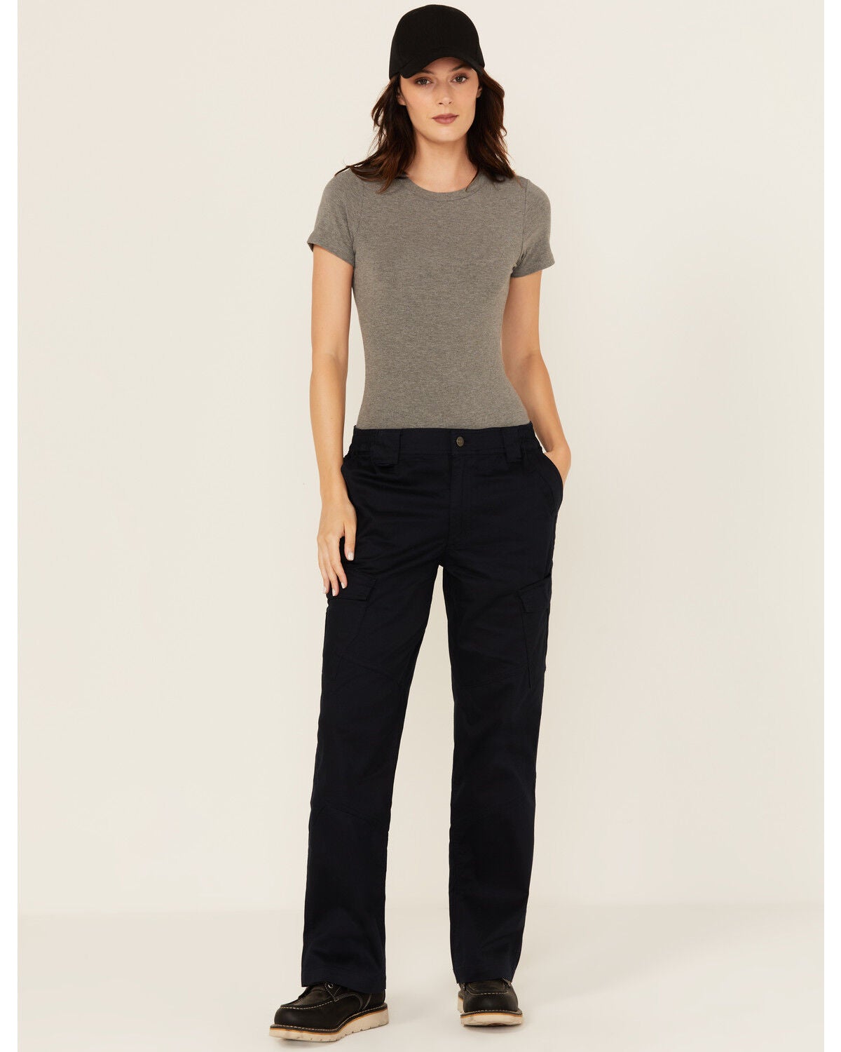 Lucky Brand Workwear Women's Twill Cargo Pants, Navy, hi-res