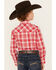 Image #4 - Wrangler Retro Boys' Plaid Print Long Sleeve Snap Shirt, Red, hi-res