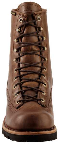 Image #4 - Chippewa Men's Lace-Up Waterproof 8" Logger Boots - Steel Toe, Bay Apache, hi-res