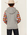 Image #4 - Hooey Boys' Printed Sleeve Hooded Sweatshirt, Grey, hi-res