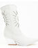Image #2 - Golo Women's Mae Sun Inlay Western Fashion Boots - Snip Toe, White, hi-res