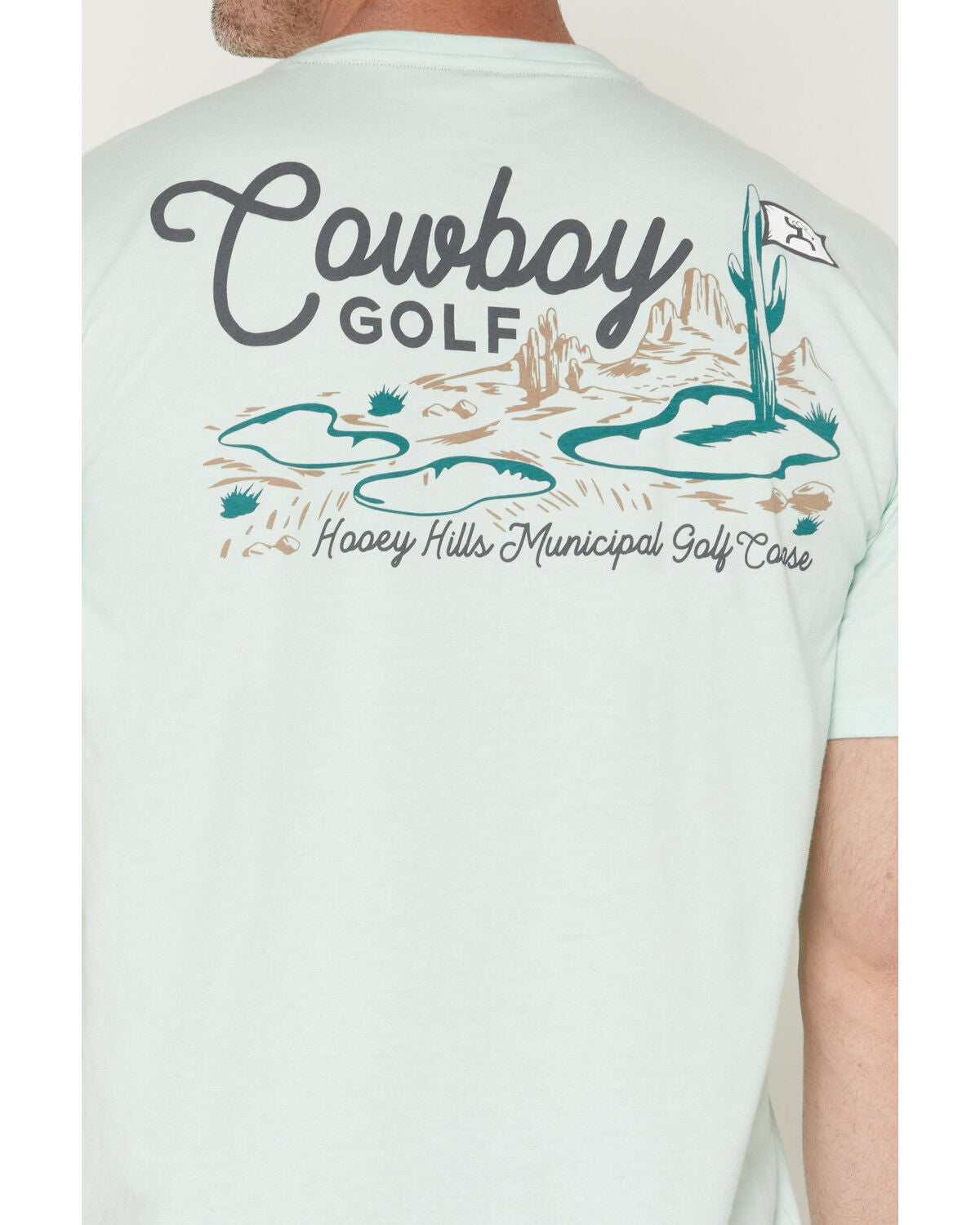 Image #4 - Hooey Men's Hooey Hills Short Sleeve Graphic T-Shirt, Aqua, hi-res