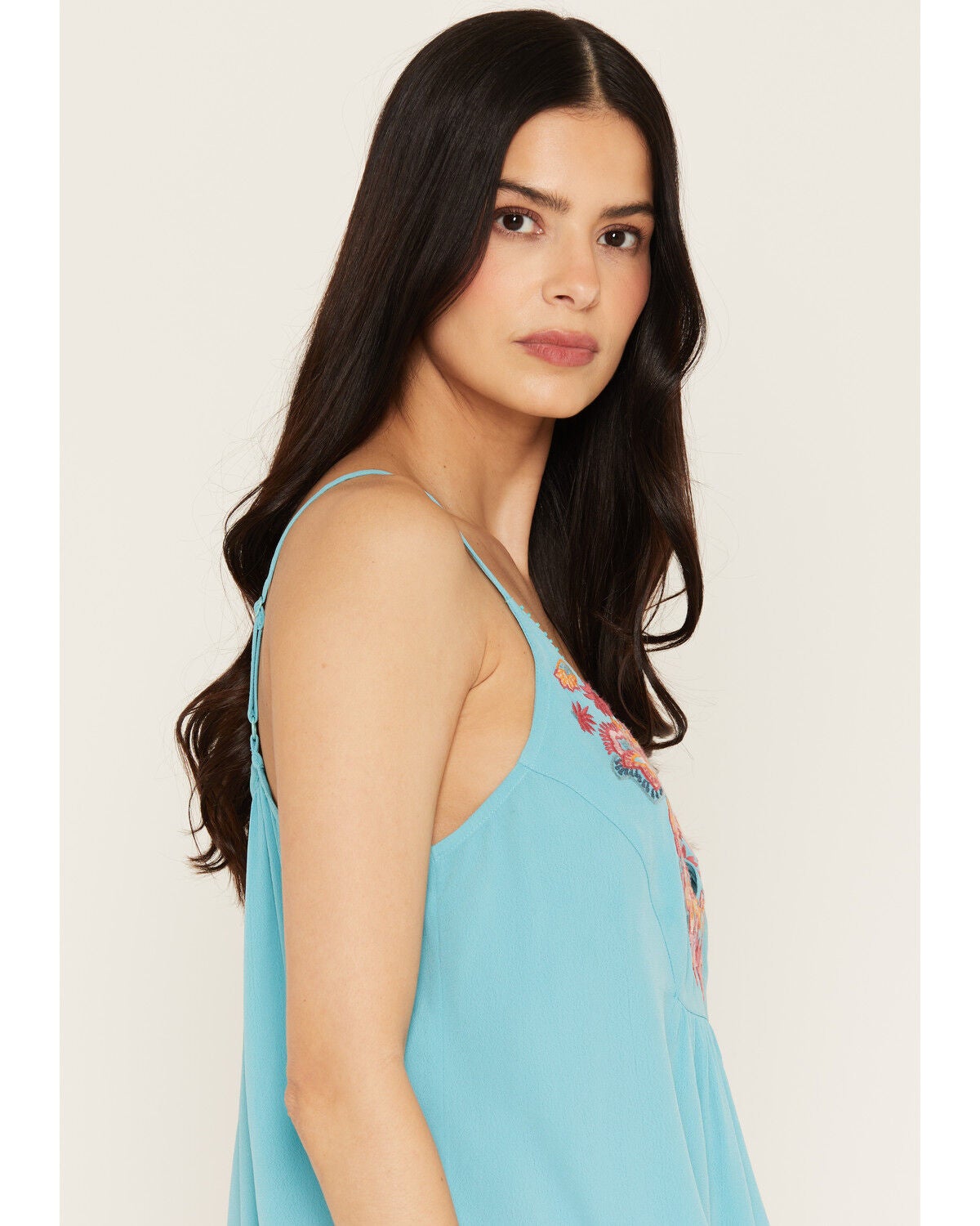 Image #2 - Shyanne Women's Embroidered Swing Cami, Bright Blue, hi-res