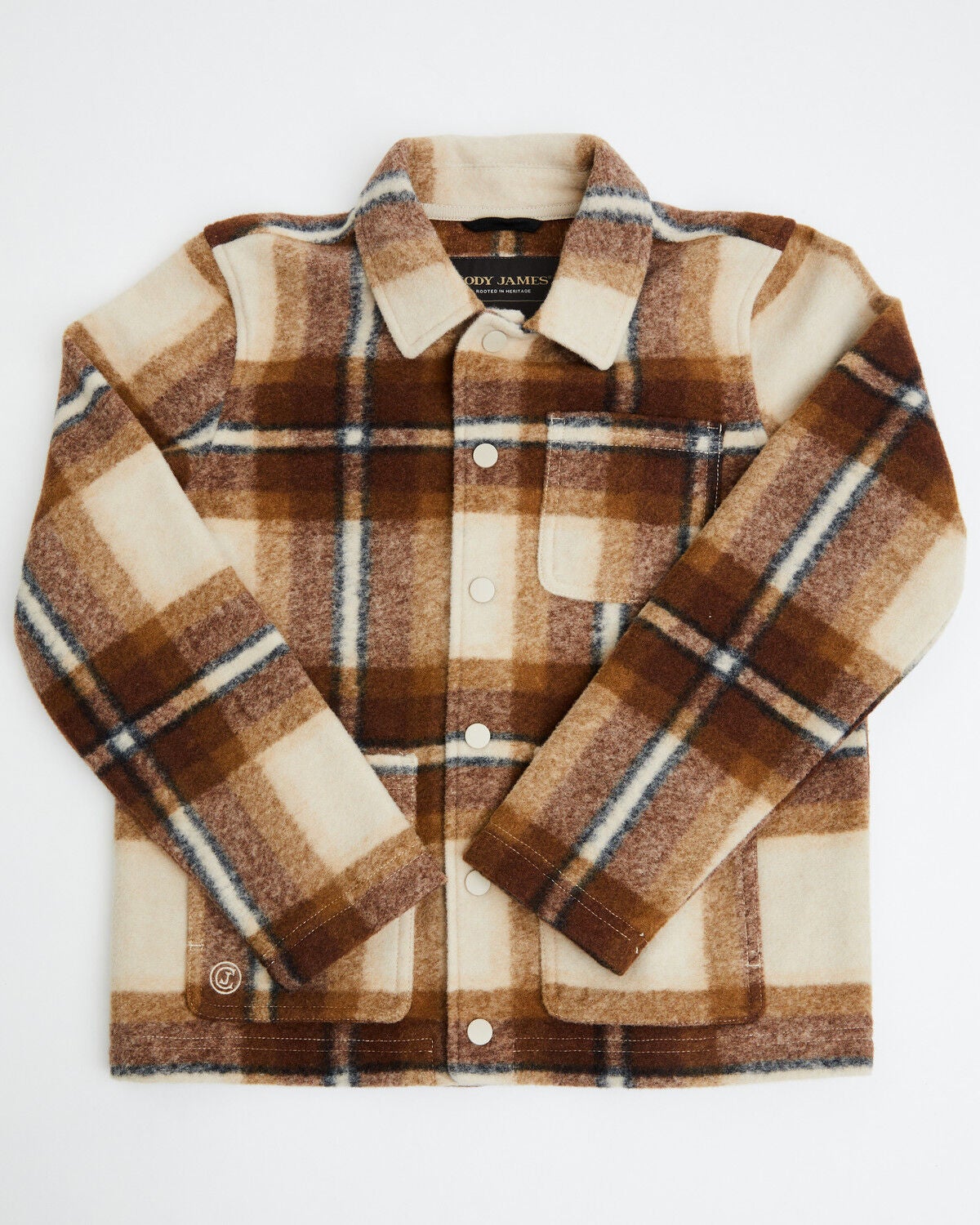 Image #1 - Cody James Boys' Polsbo Fleece Chore Coat, Cream, hi-res