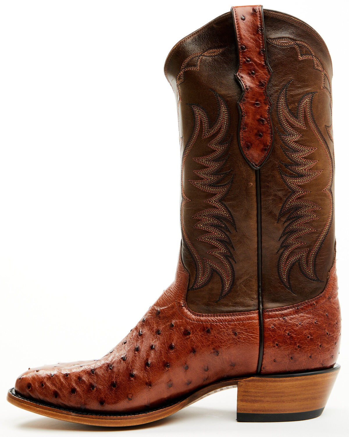 Image #3 - Tony Lama Men's Kenway Exotic Ostrich Western Boots - Round Toe, Cognac, hi-res
