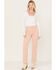 Image #1 - Rolla's Women's Peony High Rise Original Chord Straight Jeans, Pink, hi-res