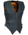 Image #1 - Milwaukee Leather Women's Side Stretch Zipper Front Denim Vest - 5X, Blue, hi-res