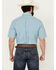 Image #4 - Ariat Men's Erin Plaid Print Short Sleeve Button-Down Performance Western Shirt , Blue, hi-res
