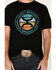 HOOey Men's Black Sunset Guadalupe Logo Graphic T-Shirt , Black, hi-res