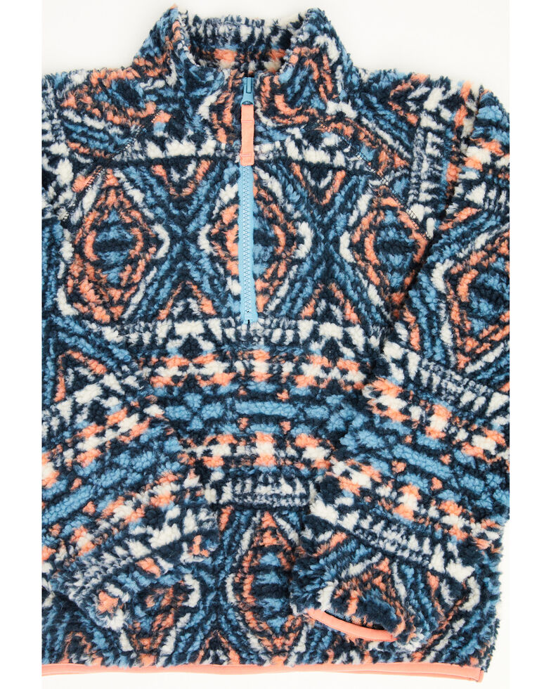 Cruel Girl Girls' Aztec Print Polar Fleece Zip Pullover | Sheplers