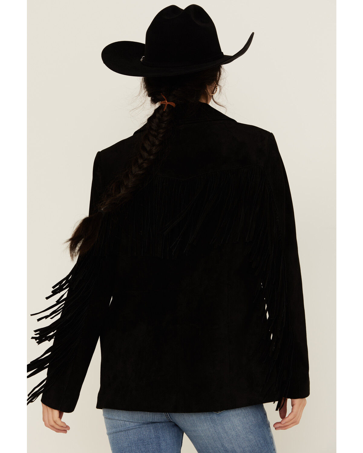 Image #4 - Scully Women's Solid Fringe Blazer, Black, hi-res