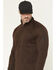 Image #2 - Brothers and Sons Men's Sherman Solid 1/4 Button-Down Pullover, Brown, hi-res