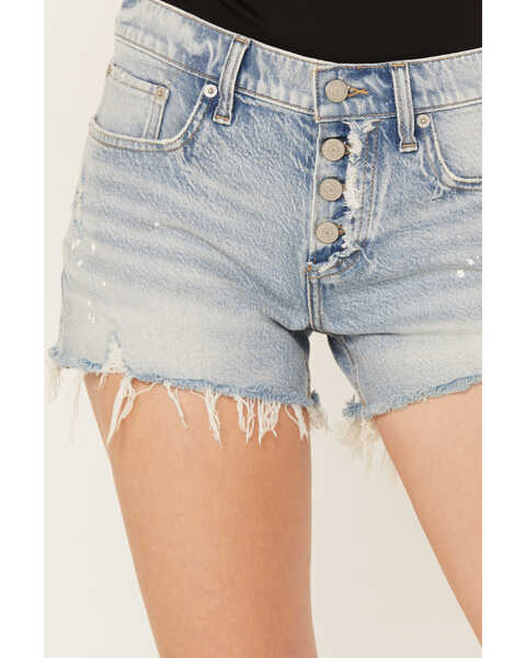 Lucky Brand Women's Light Wash Anchors Away Mid Rise Distressed Shorts, Light Wash, hi-res